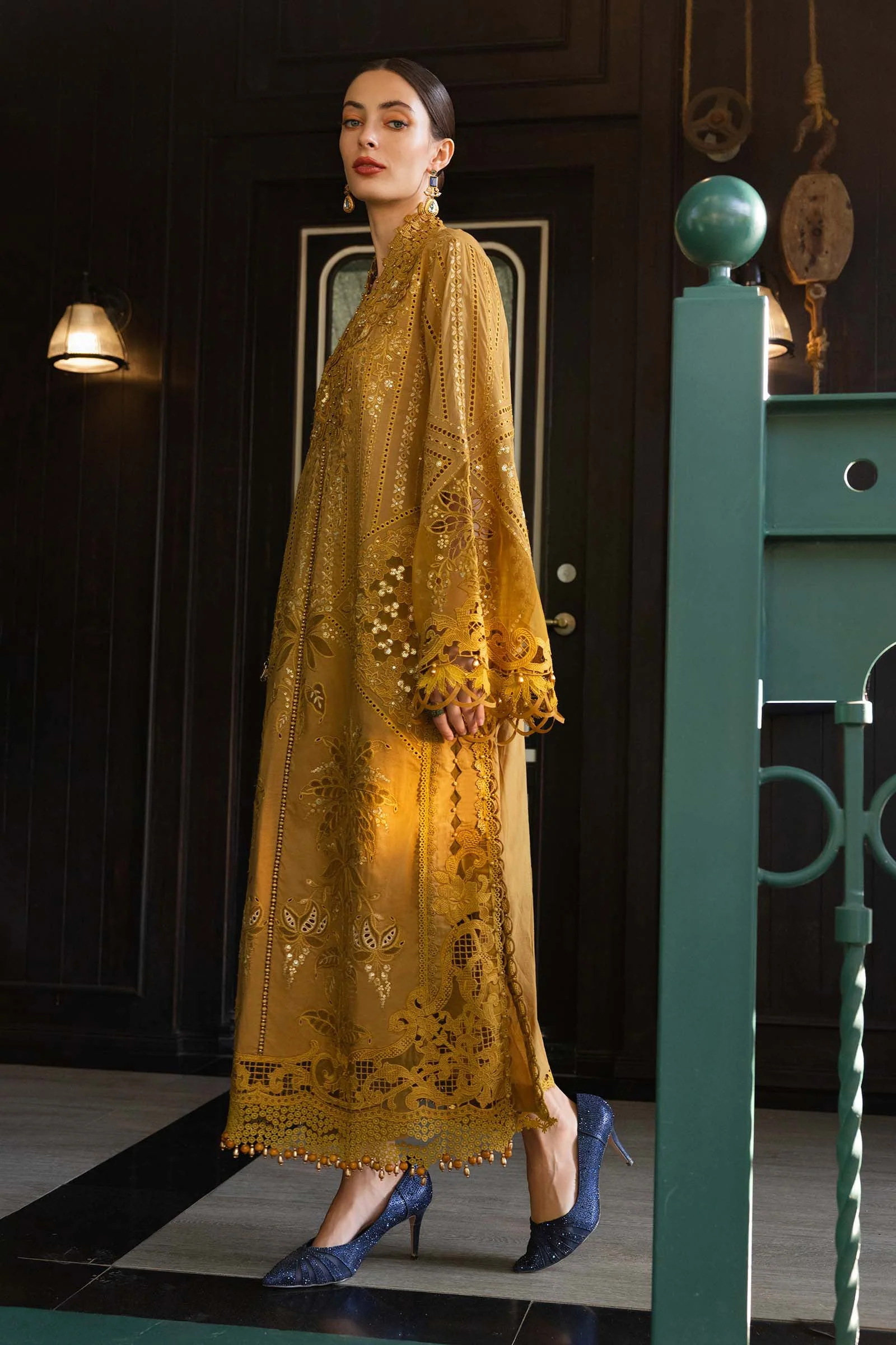 Maria B Mustard Luxury Lawn Collection Replica - Image 3
