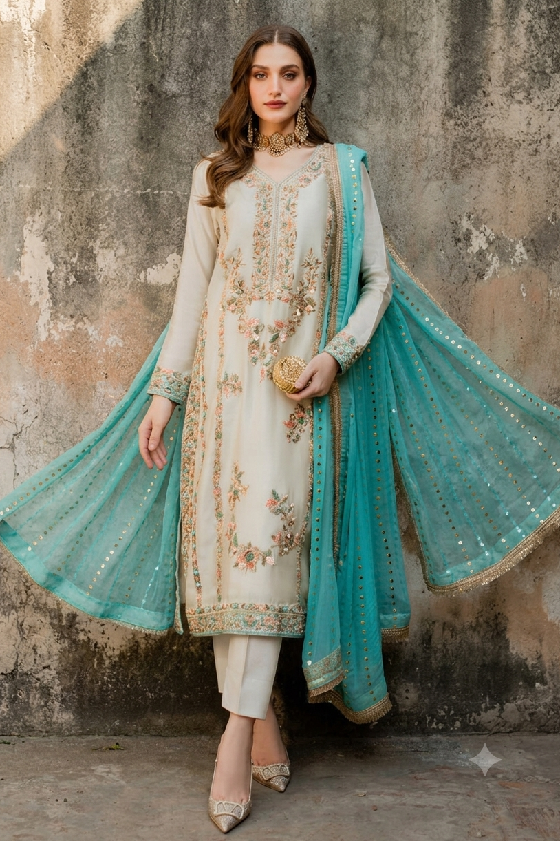 Vintage White Silk Formal Collection Replica