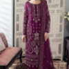 Gulaal Burgundy Exclusive Net Collection Replica