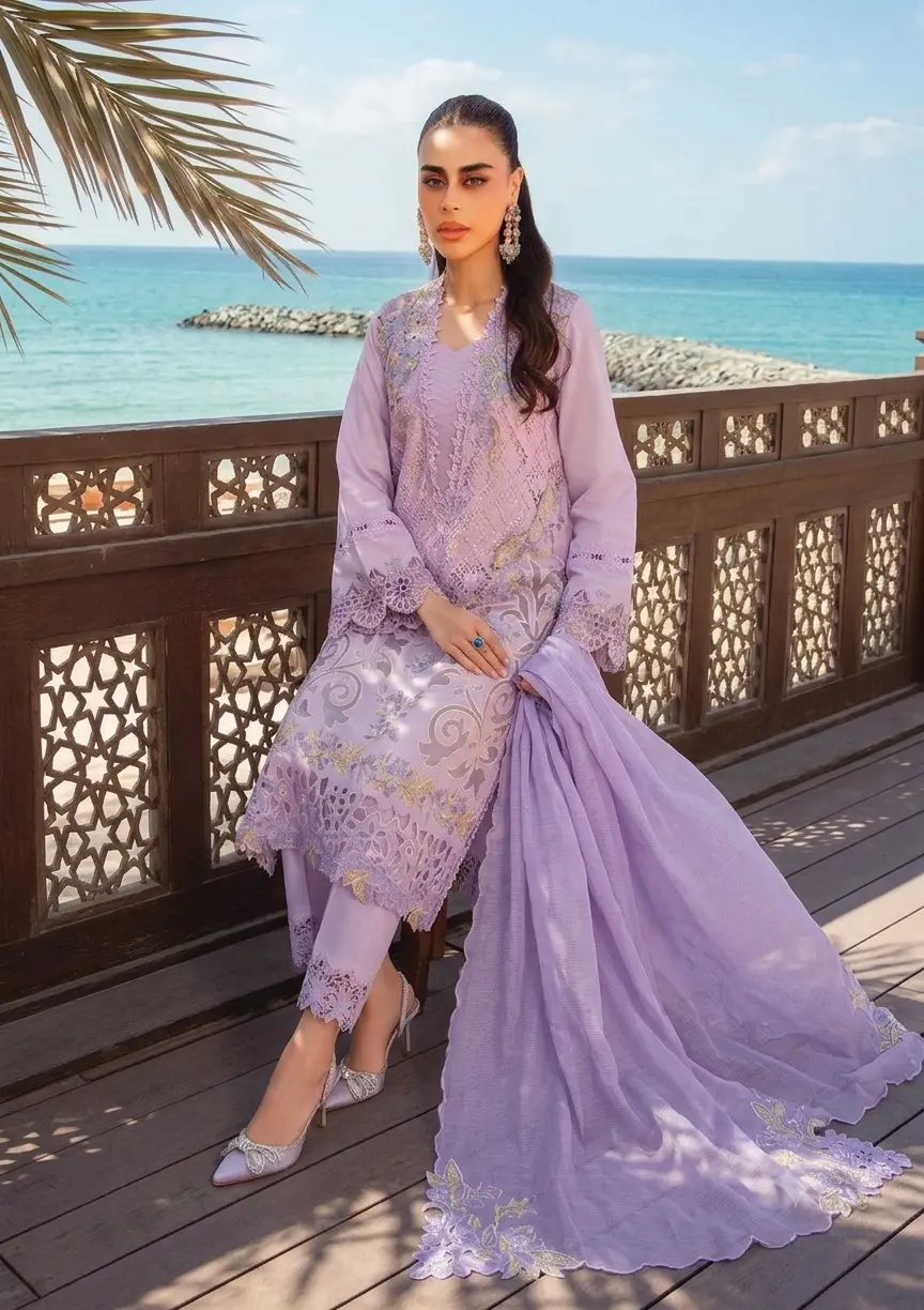 Rang Rasiya Purple Luxury Lawn Collection Replica - Image 2