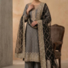 Shrenz Grey Luxury Lawn Collection Replica
