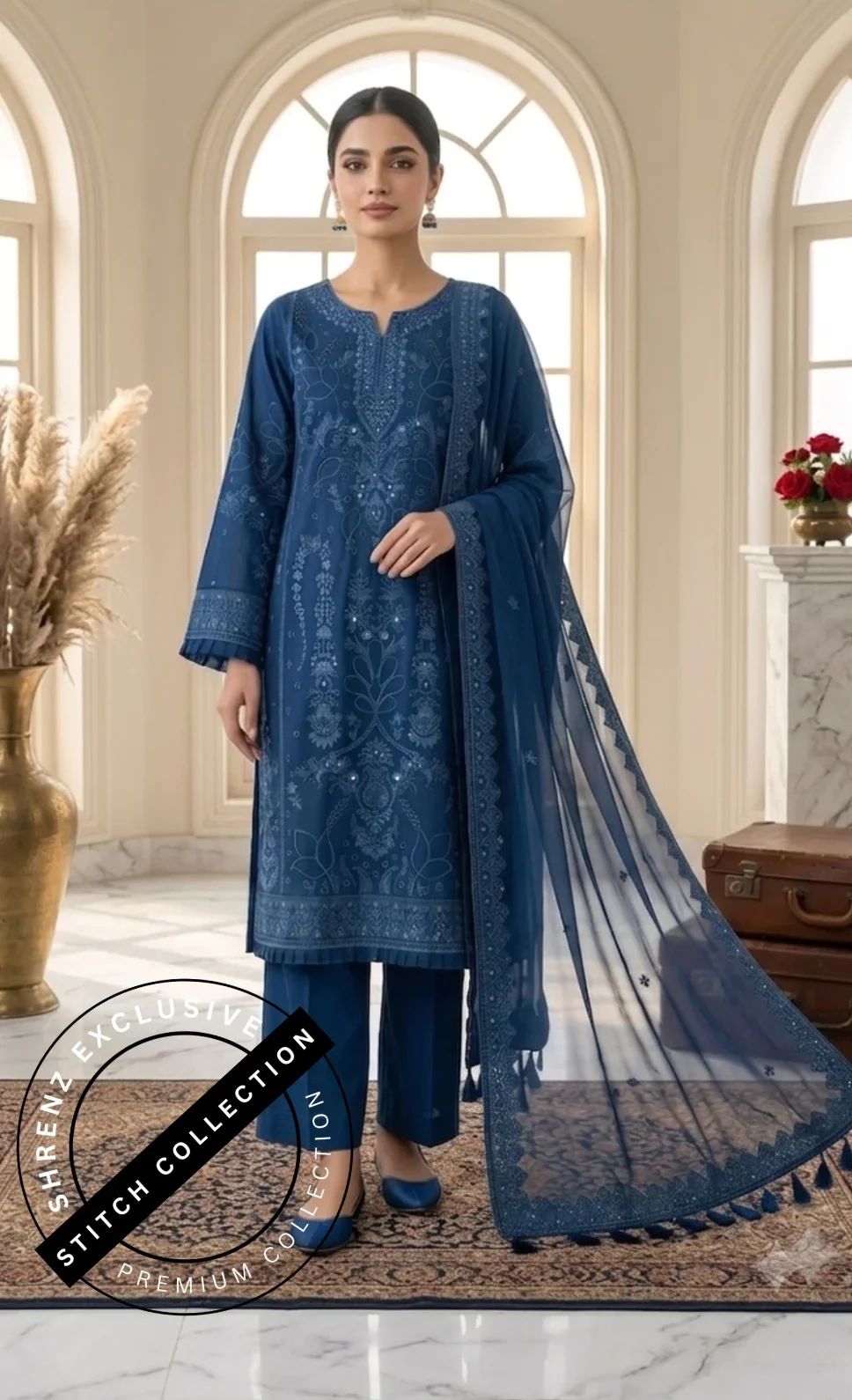Shrenz 3 Piece Stitched Lawn Pret Collection