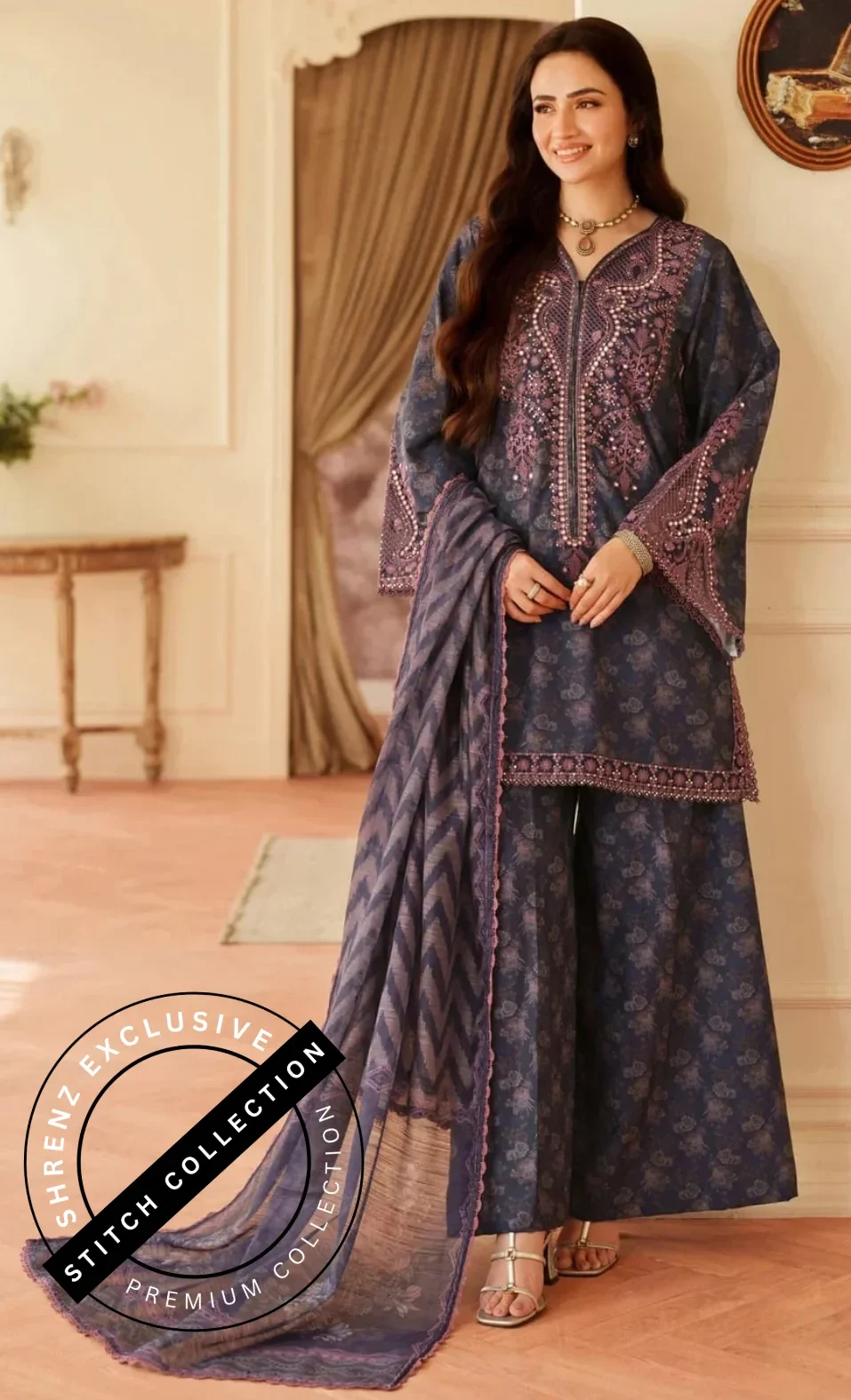 Shrenz 3 Piece Stitched Lawn Pret Collection
