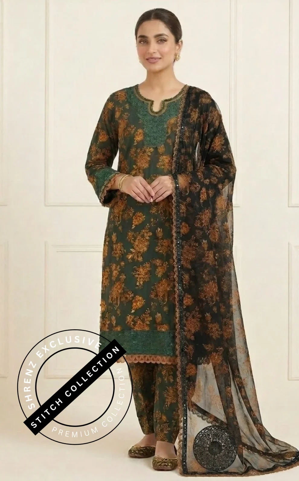 Shrenz 3 Piece Stitched Lawn Pret Collection