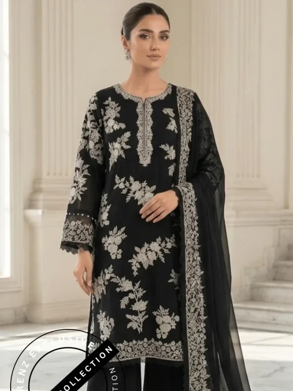 Shrenz 3 Piece Stitched Chiffon Pret Collection