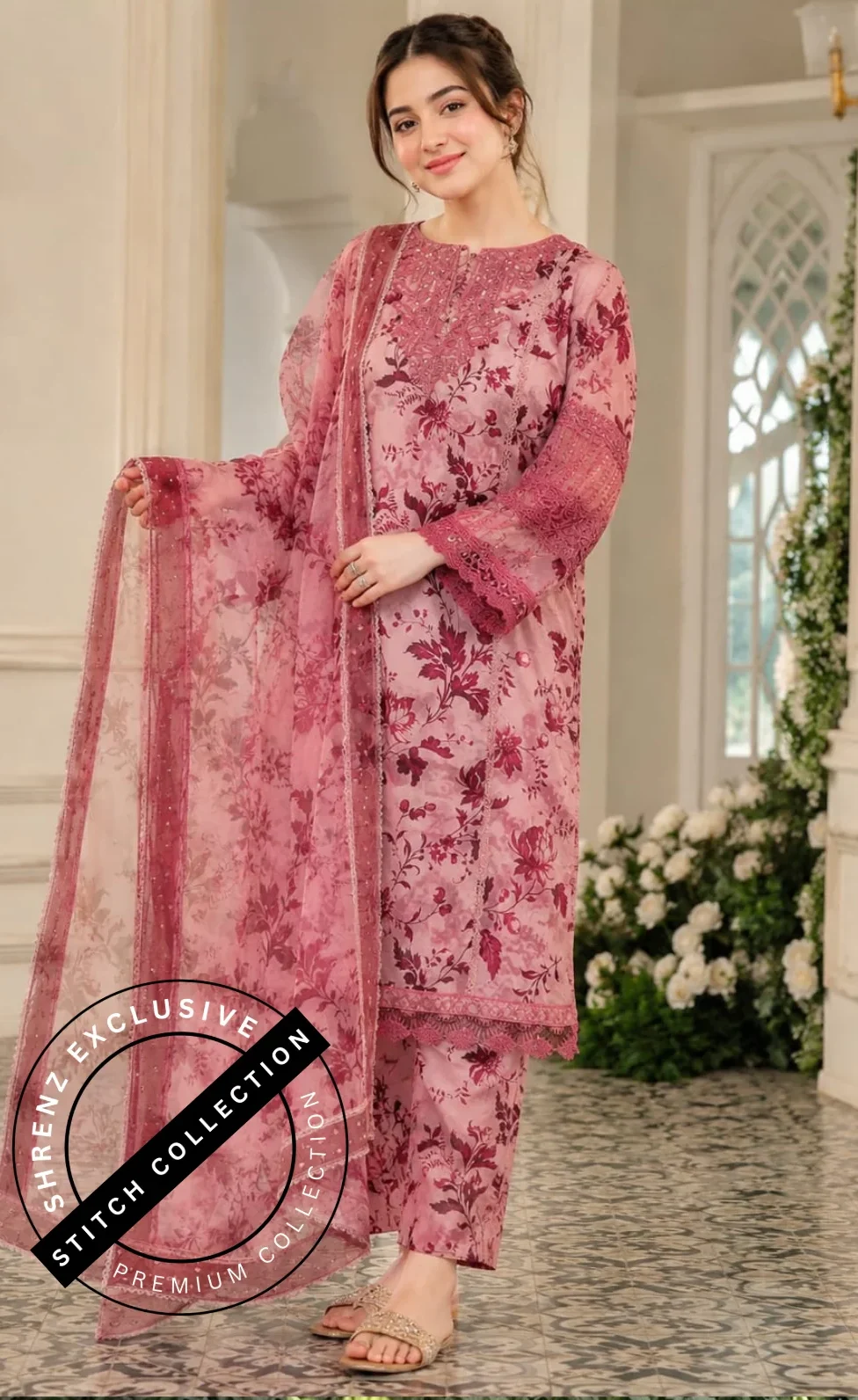 Shrenz 3 Piece Stitched Lawn Pret Collection