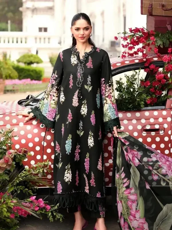 Maria B Black Printed Lawn Collection Replica