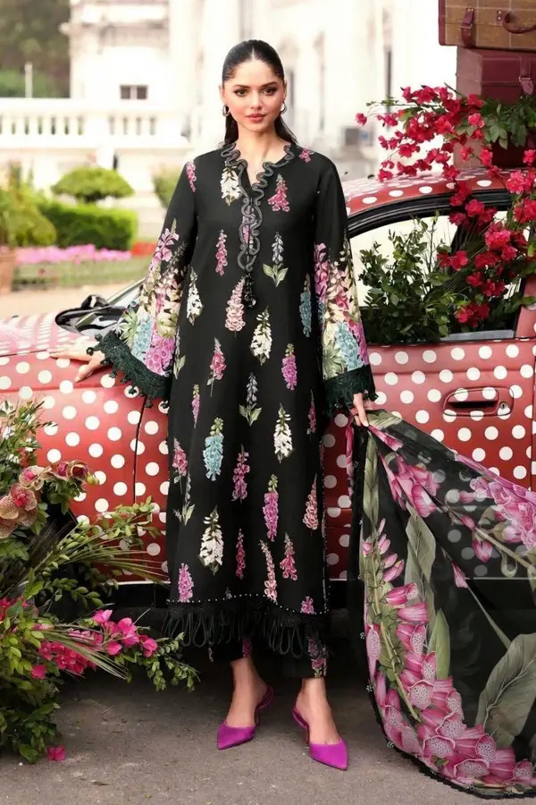 Maria B Black Printed Lawn Collection Replica