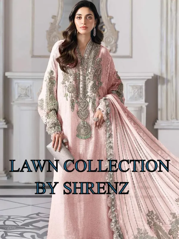 Maria B Pink Luxury Lawn Collection Replica