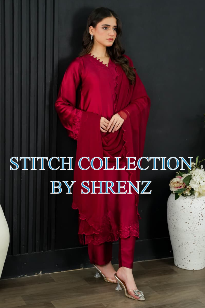 Shrenz 3 Piece Stitched Silk Pret Collection