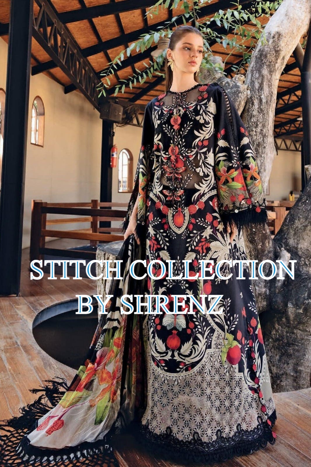 Shrenz 3 Piece Stitched Lawn Pret Collection