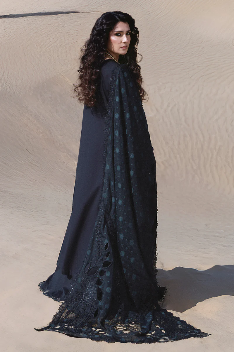 Alternative view of Nureh Black Luxury Lawn Collection Replica