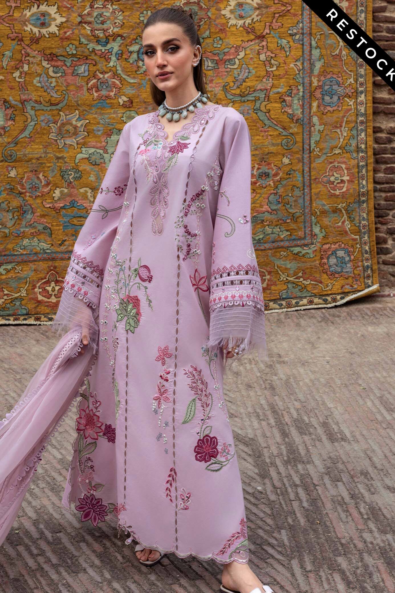 Crimson Pink Luxury Lawn Collection Replica