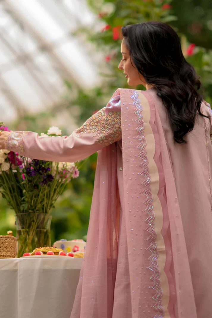 Alternative view of Rang Rasiya Pink Luxury Lawn Collection Replica