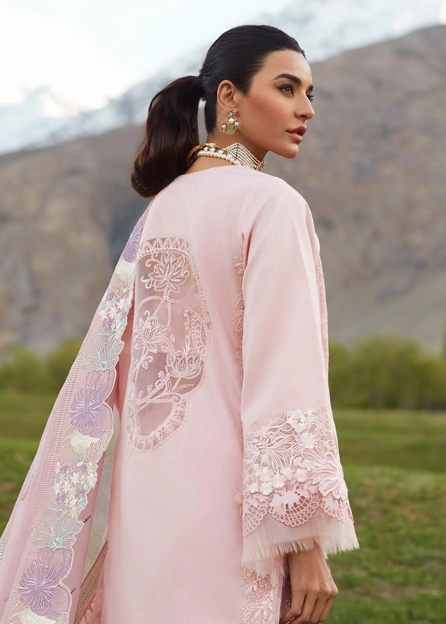Crimson Pink Luxury Lawn Collection Replica - Image 3