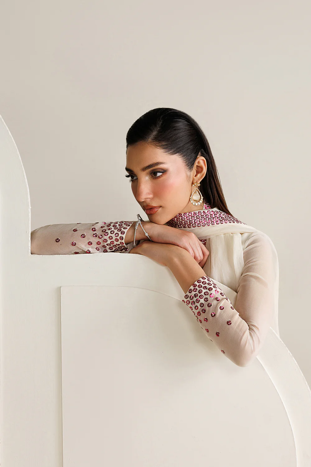Jazmin Pink Chiffon Formal Collection Replica - Image 3
