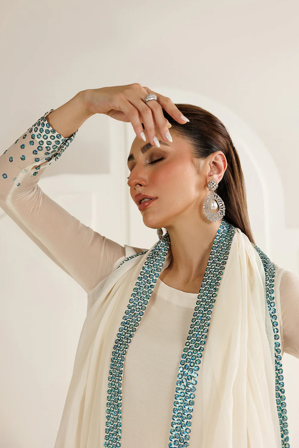 Jazmin Blue Chiffon Formal Collection Replica - Image 3