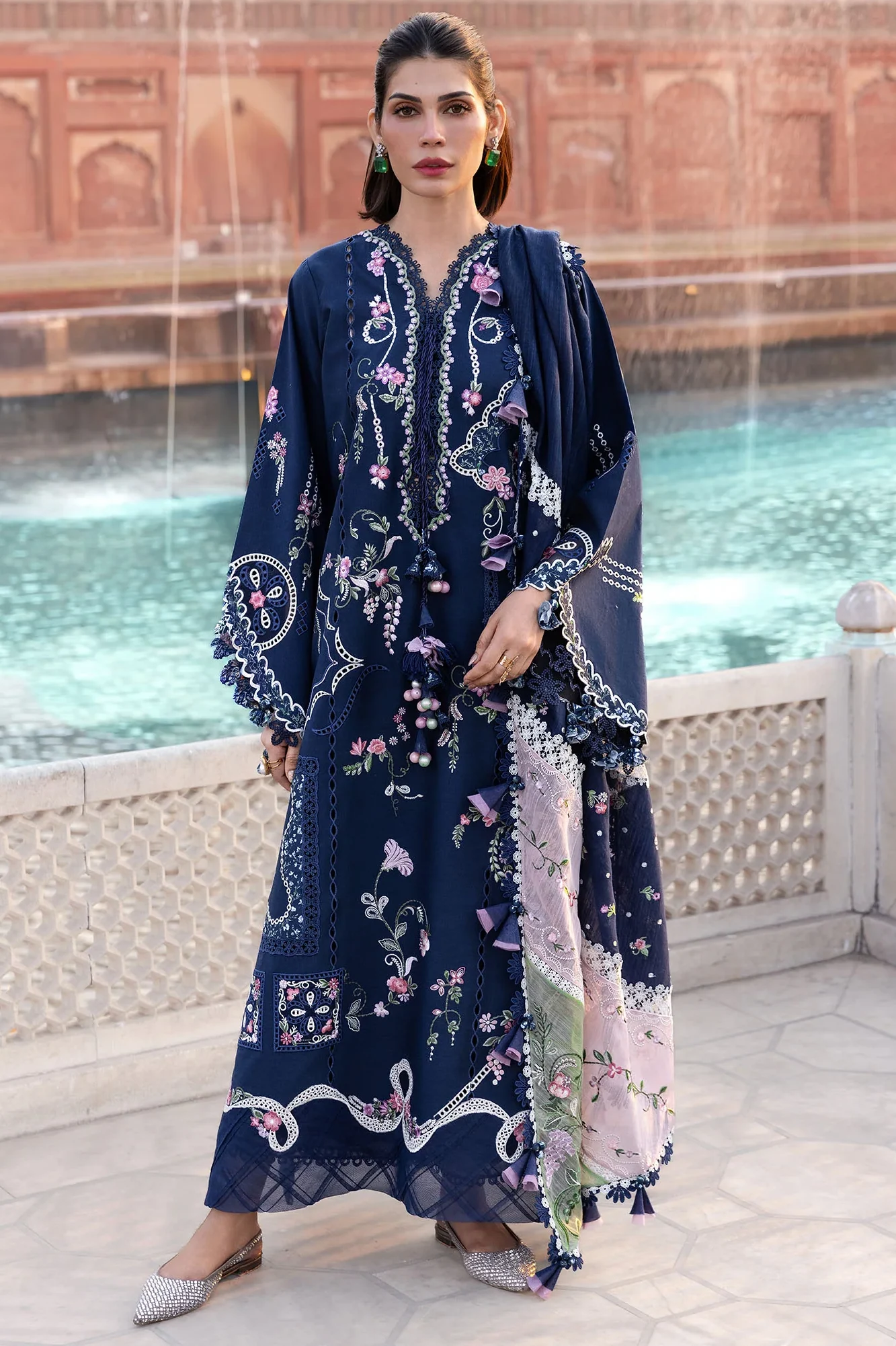Crimson Blue Luxury Lawn Collection Replica