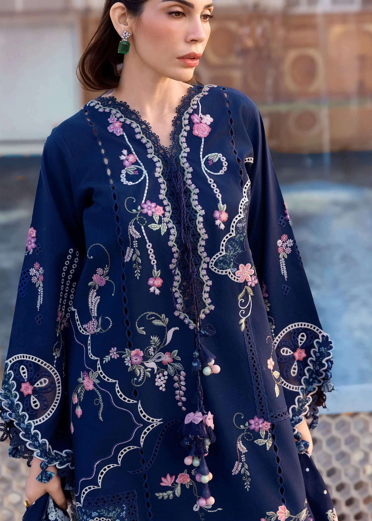 Alternative view of Crimson Blue Luxury Lawn Collection Replica