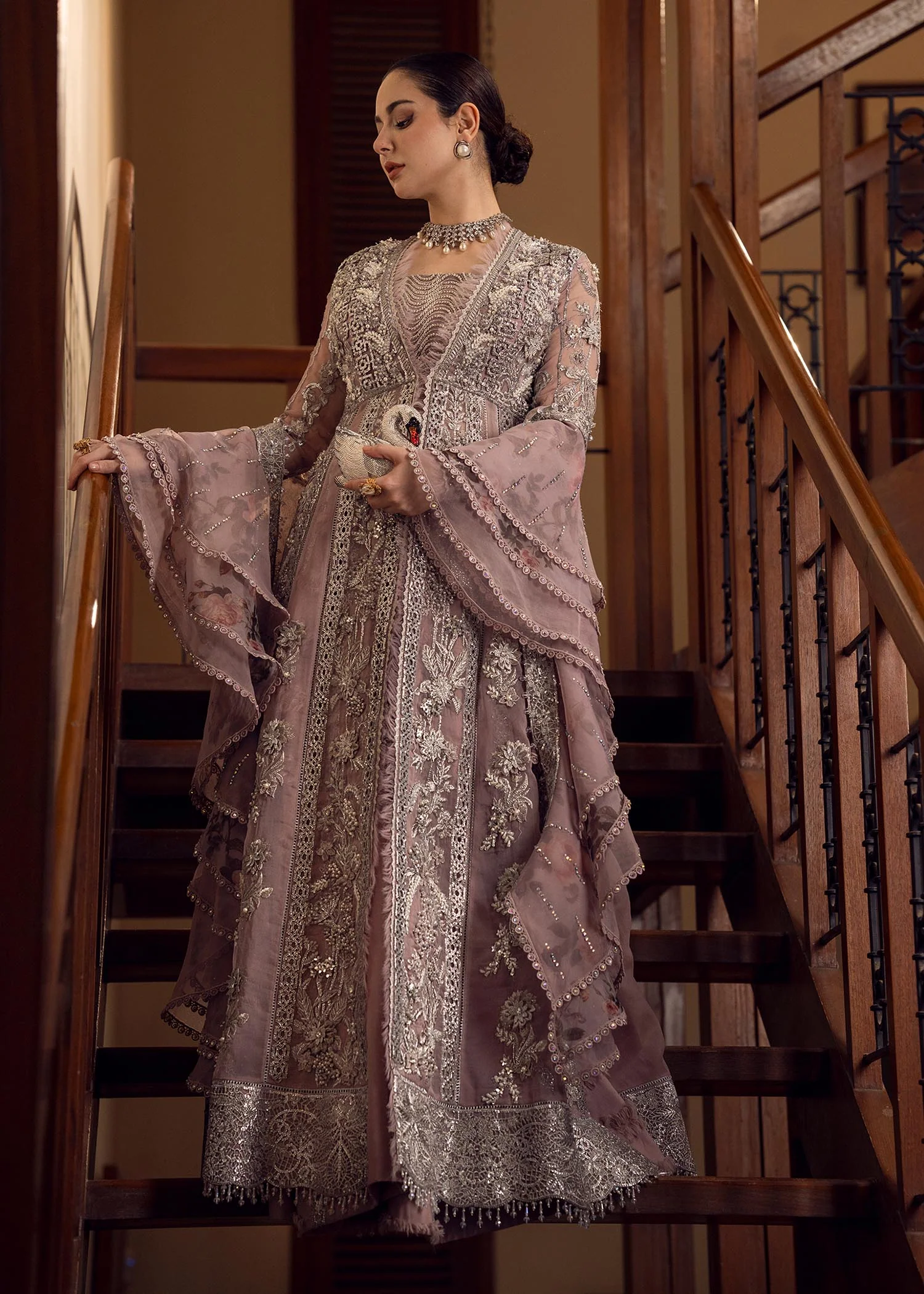 Alternative view of Crimson Peach Organza Formal Collection Replica