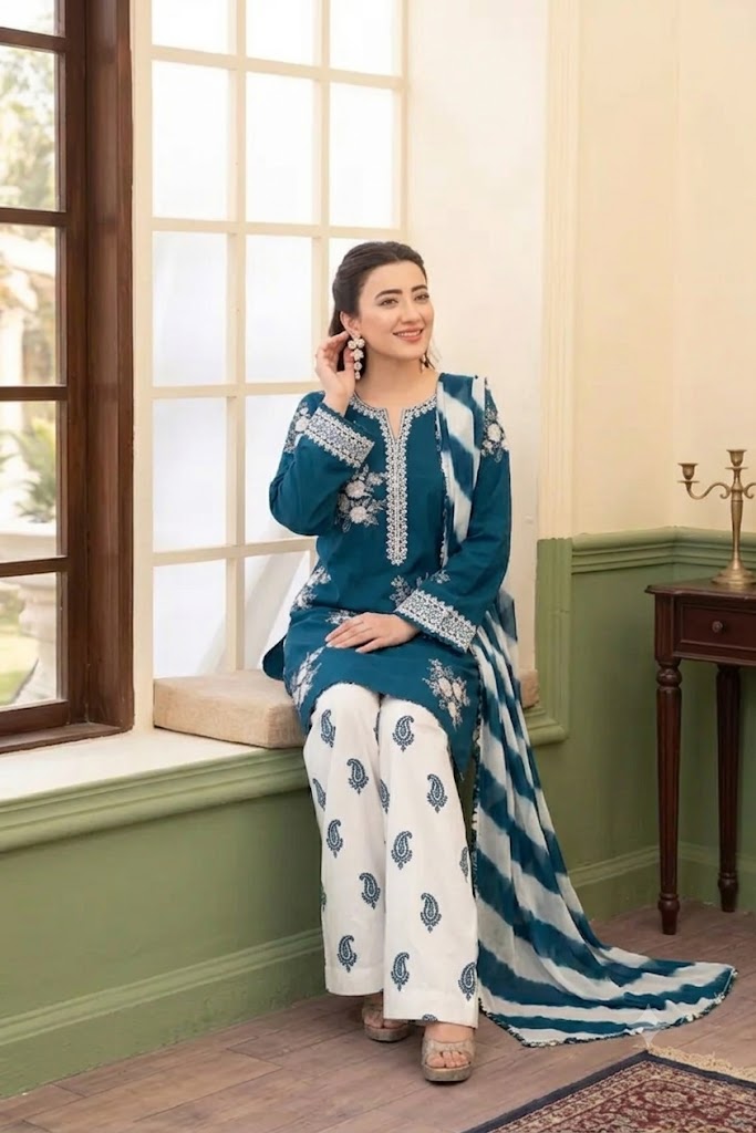 Zara Shahjahan Zinc Digital Printed Lawn Collection Replica - Image 3