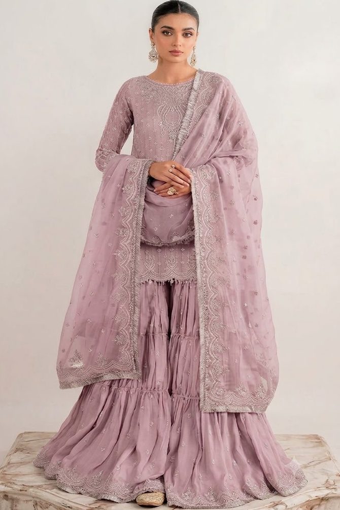 Soraya Pink Chiffon Formal Collection Replica