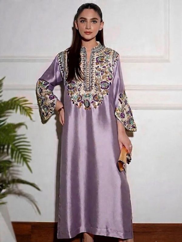 Alizeh Saad Purple Raw Silk Formal Collection Replica