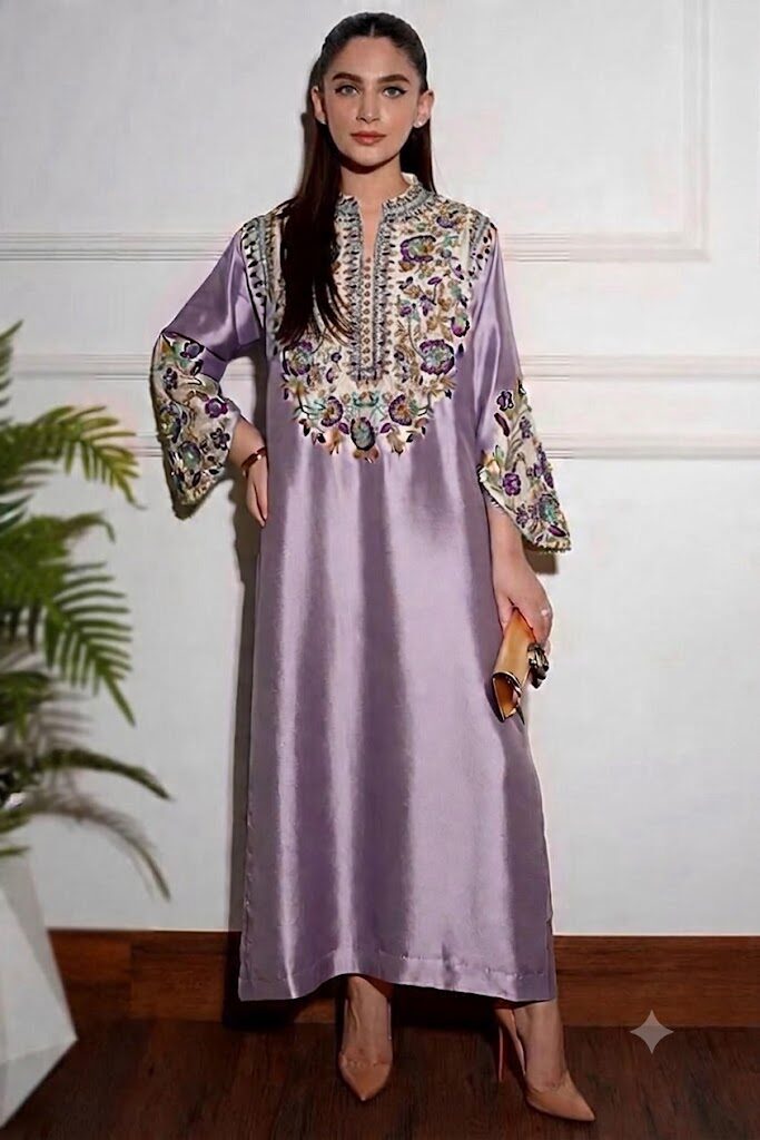 Alizeh Saad Purple Raw Silk Formal Collection Replica
