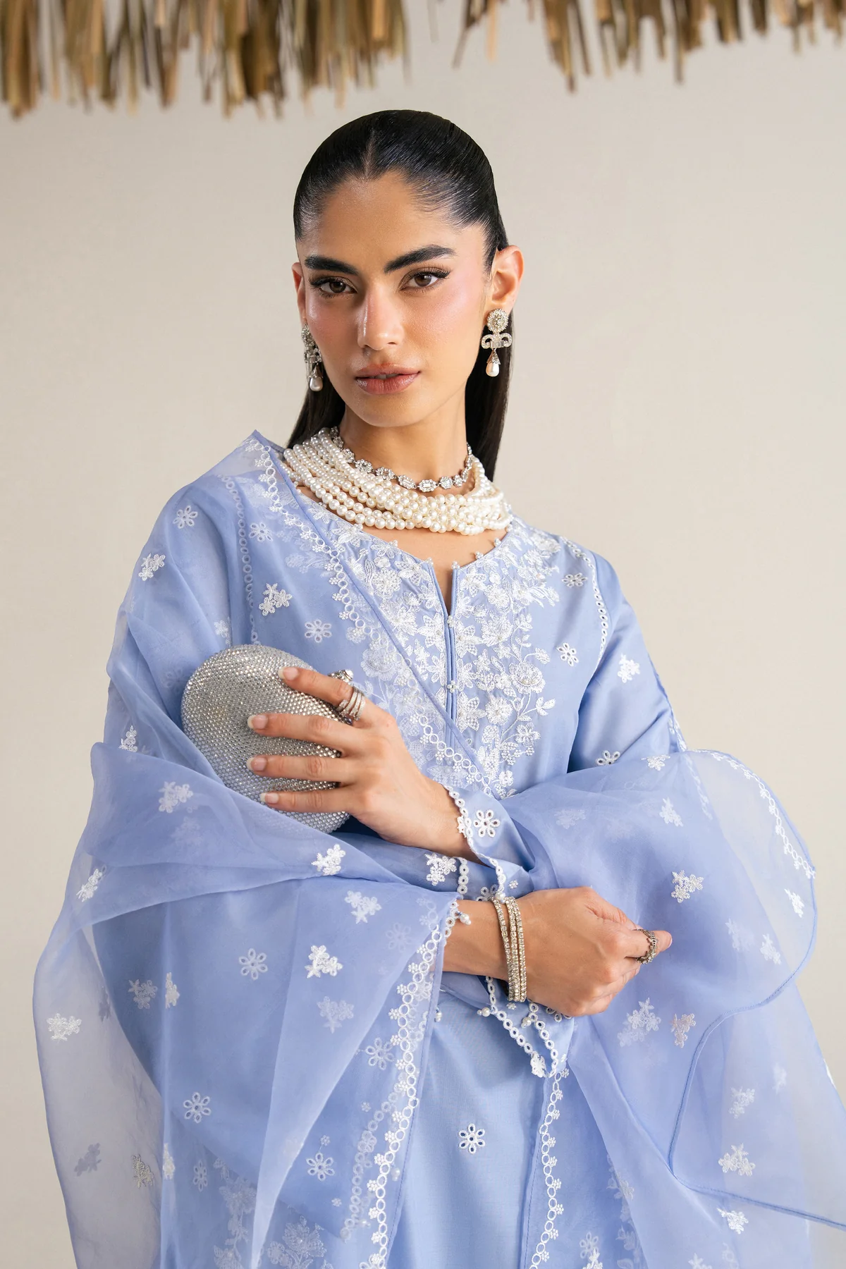 Alternative view of Batik Sky Blue Luxury Lawn Collection Replica