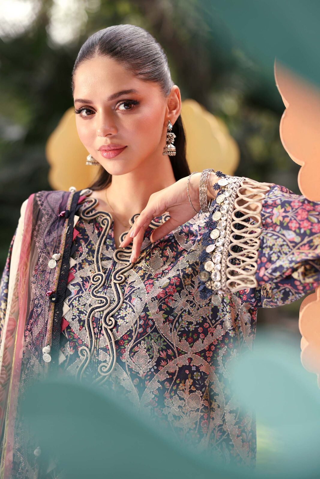Maria B Blue Luxury Lawn Collection Replica - Image 3