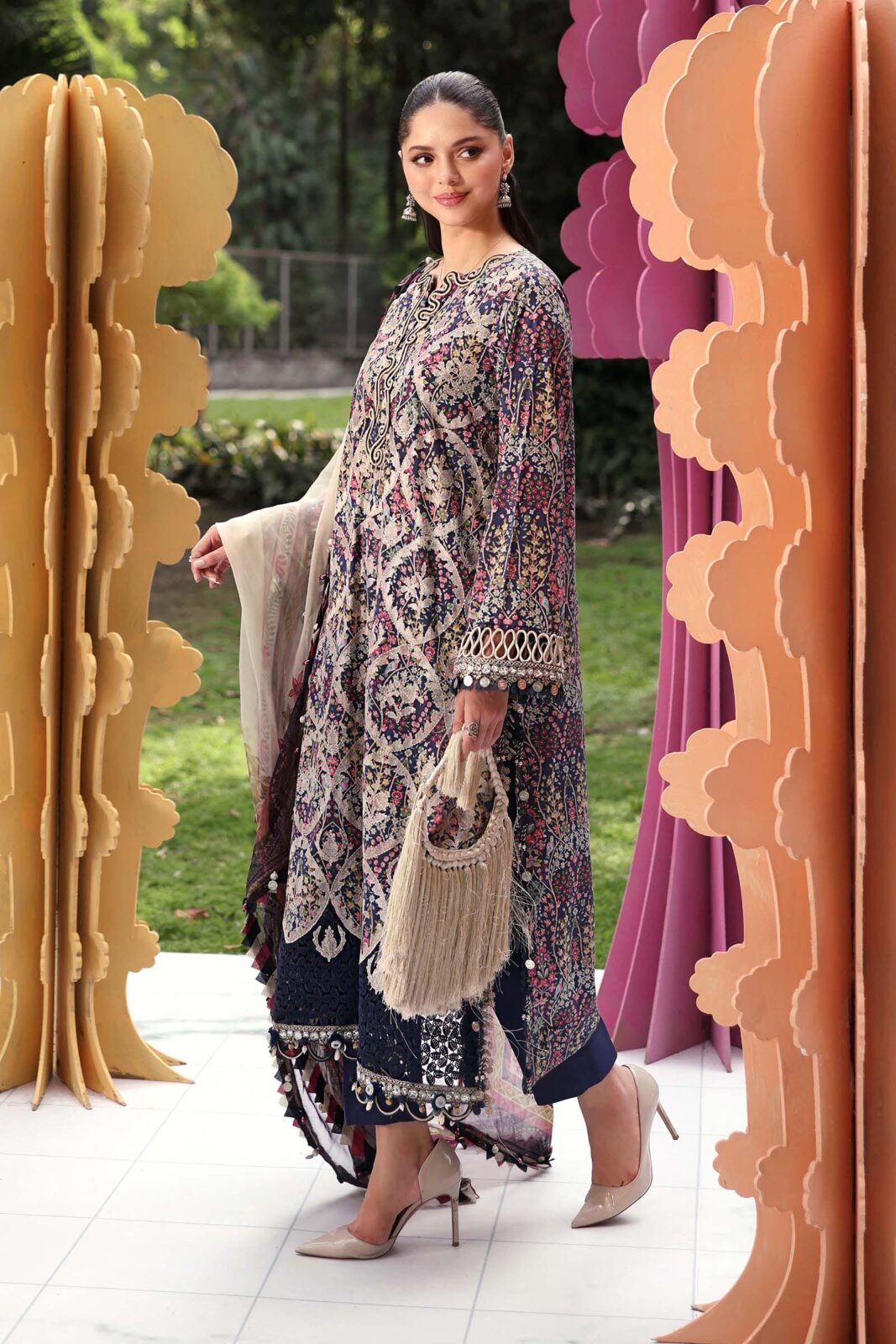 Alternative view of Maria B Blue Luxury Lawn Collection Replica