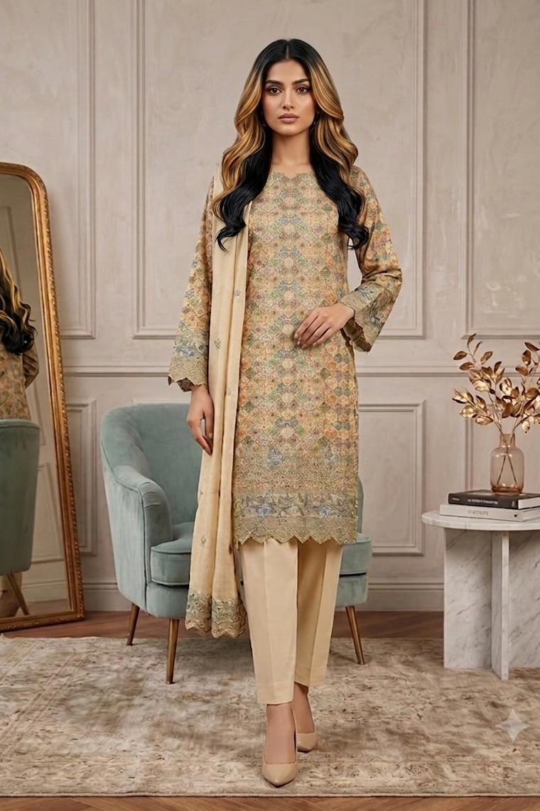 Shrenz Skin Luxury Lawn Collection Replica