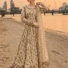 Faiza Saqlain Golden Luxury Lawn Collection Frock Replica