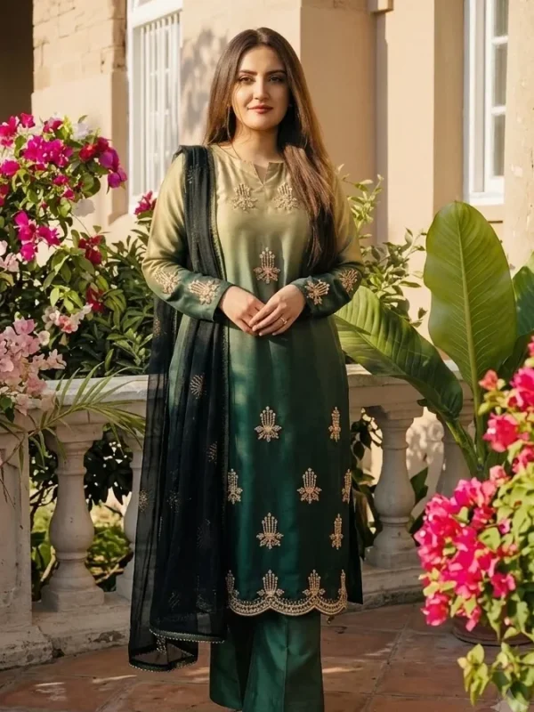 Shrenz Mehendi Tie-N-Die Silk Adda Collection Replica