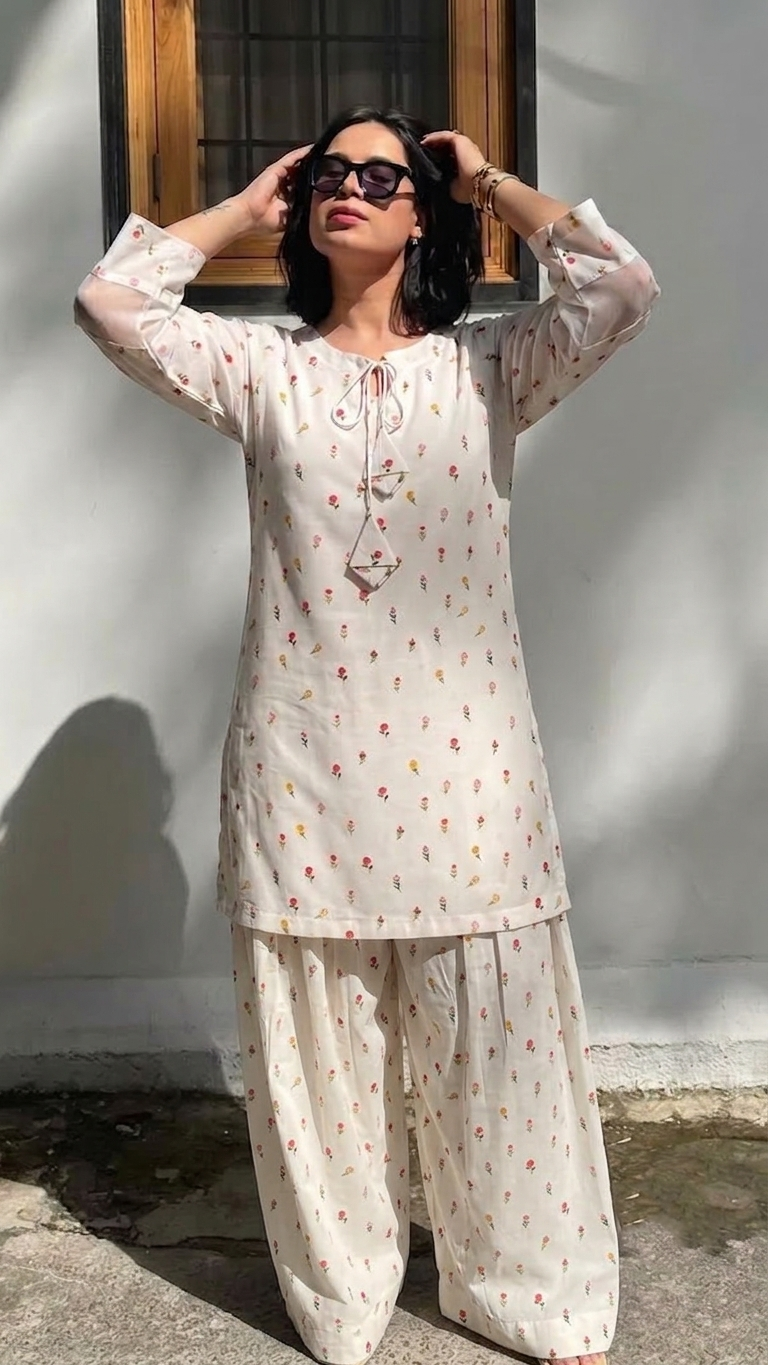 Alternative view of Shrenz 3 Piece Stitched Swiss Lawn Pret Collection