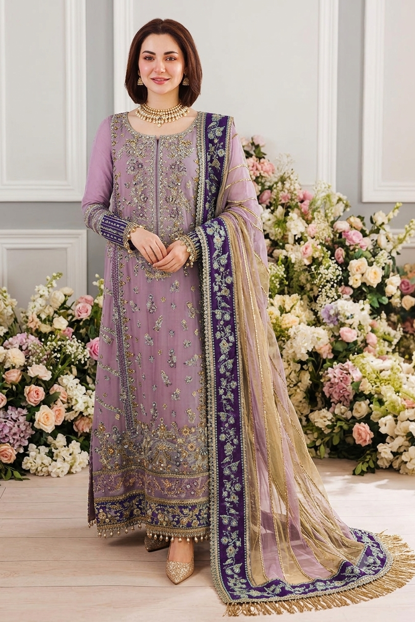 Charizma Purple Formal Collection Chiffon Replica