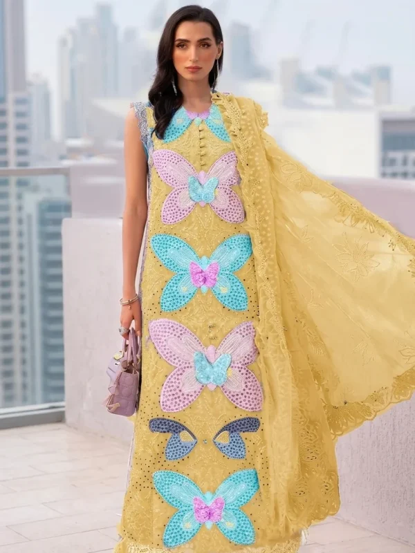 Maria B Yellow Luxury lawn Collection Replica