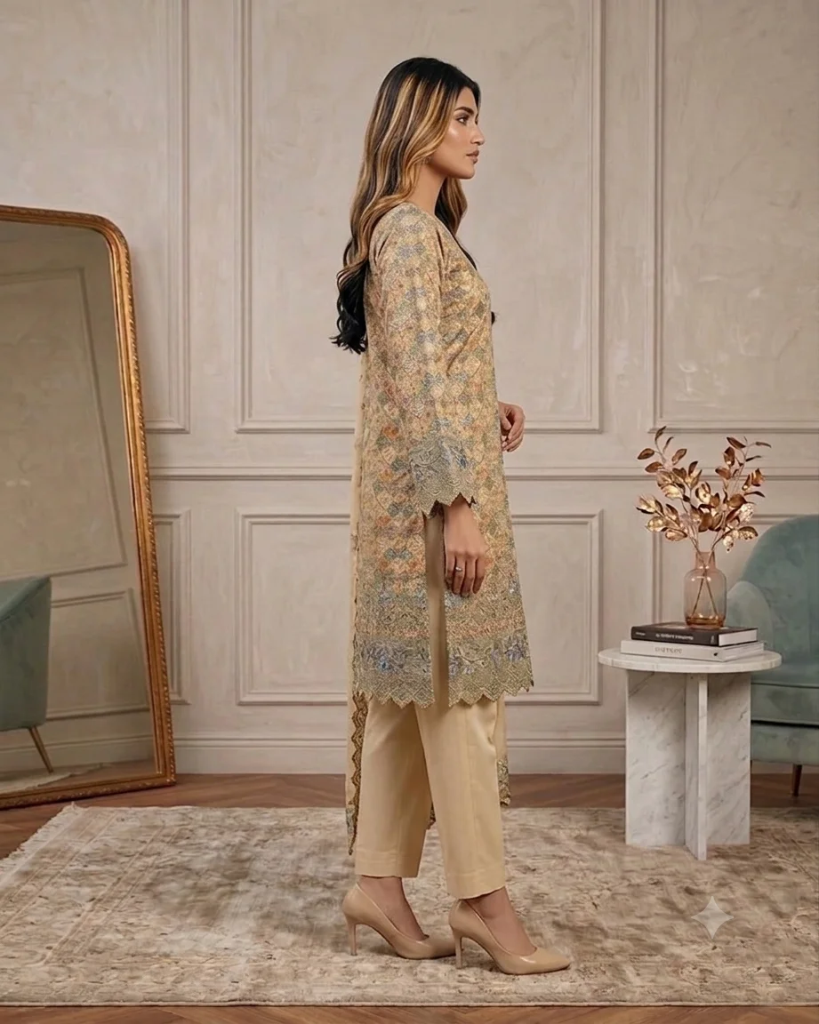 Alternative view of Shrenz Skin Luxury Lawn Collection Replica