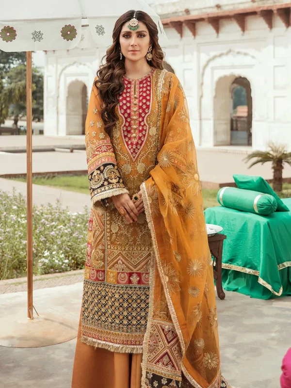 Gisele Shagun Yellow Soft Net Formal Collection Replica