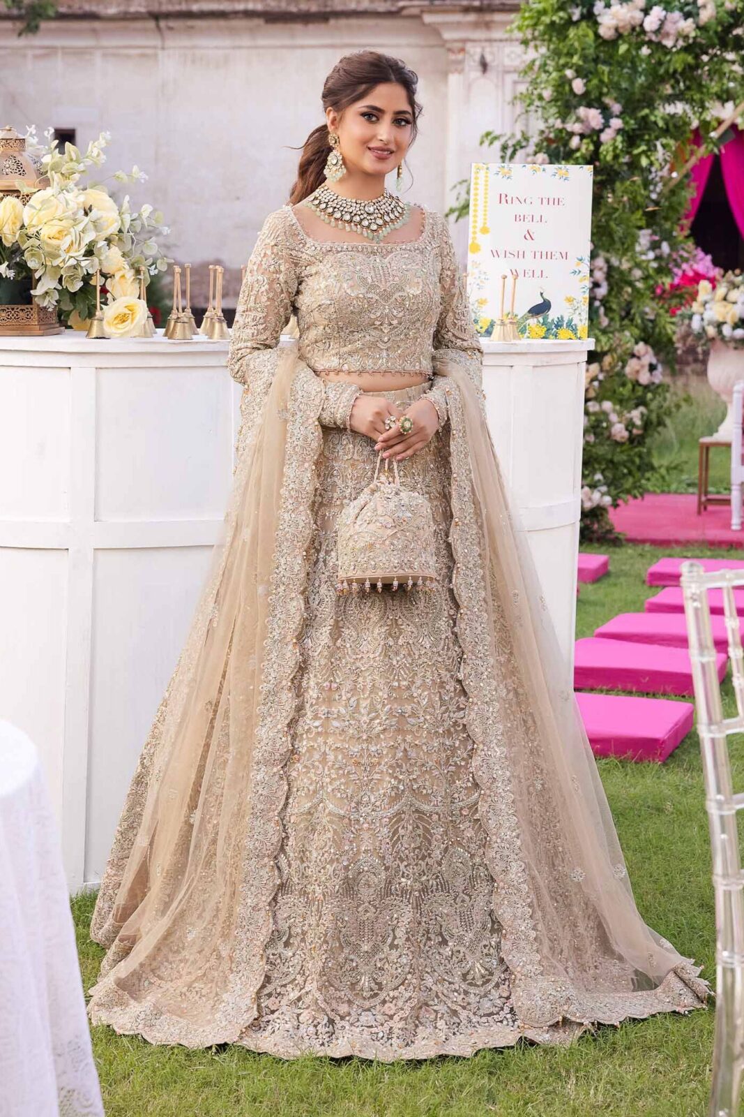 Kanwal Malik Skin Soft Net Formal Collection Replica