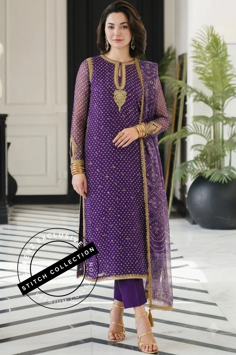 Shrenz 3 Piece Stitched Swiss Lawn Pret Collection