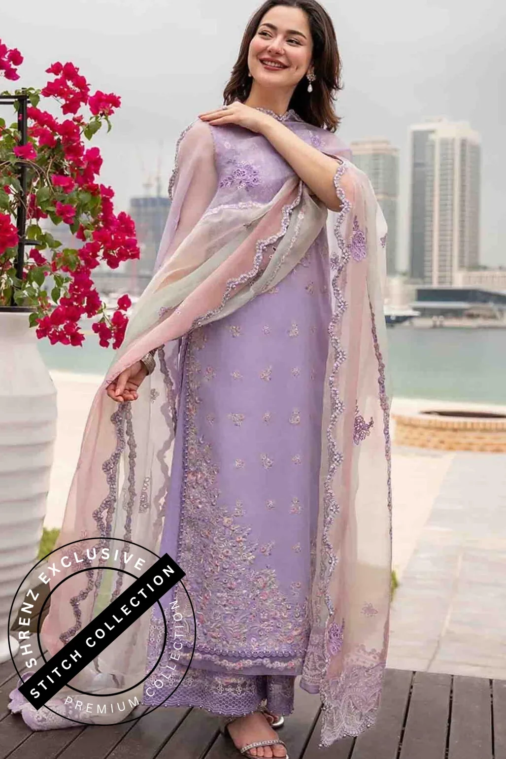 Shrenz 3 Piece Stitched Lawn Pret Collection