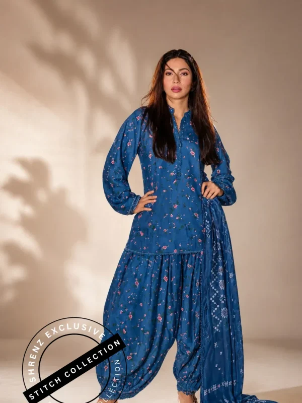 Shrenz 3 Piece Stitched Swiss Lawn Pret Collection
