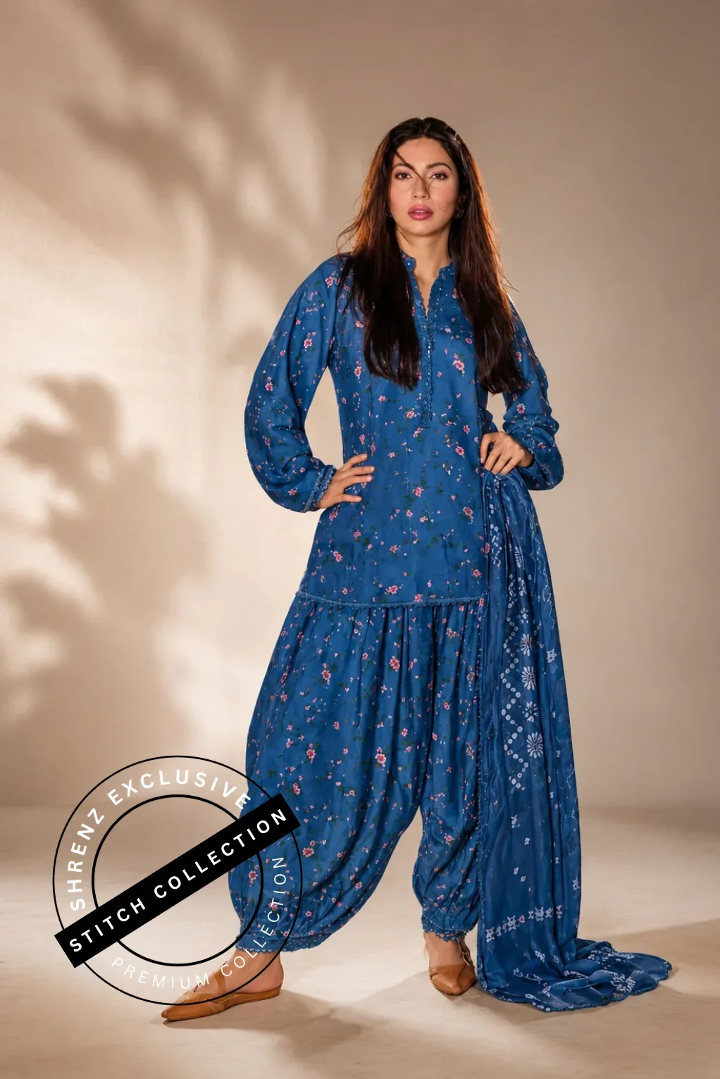 Shrenz 3 Piece Stitched Swiss Lawn Pret Collection
