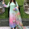 Shrenz Multi Tie-N-die Silk Adda Collection Replica