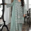 Asim Jofa Seagreen Silk Formal Collection Replica