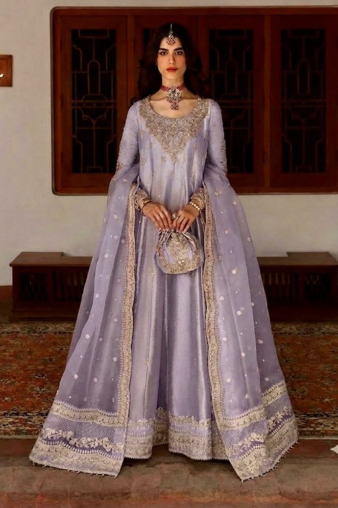 Faiza Saqlain Purple Formal Collection Maysori Maxi Replica