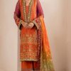 Baroque Orange Chiffon Formal Collection Replica