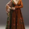 Zara Shahjahan Orange Silk Collection Replica