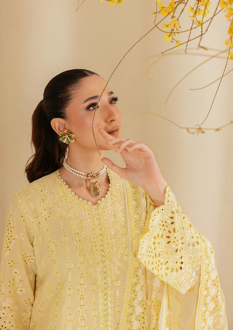 Aik Atelier Yellow Luxury Lawn Collection Replica - Image 3